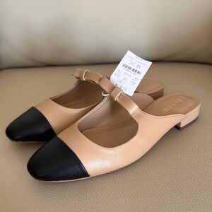 J. Crew Black and Cream Loafers